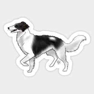 Dog - Silken Windhound - White and Black Sticker